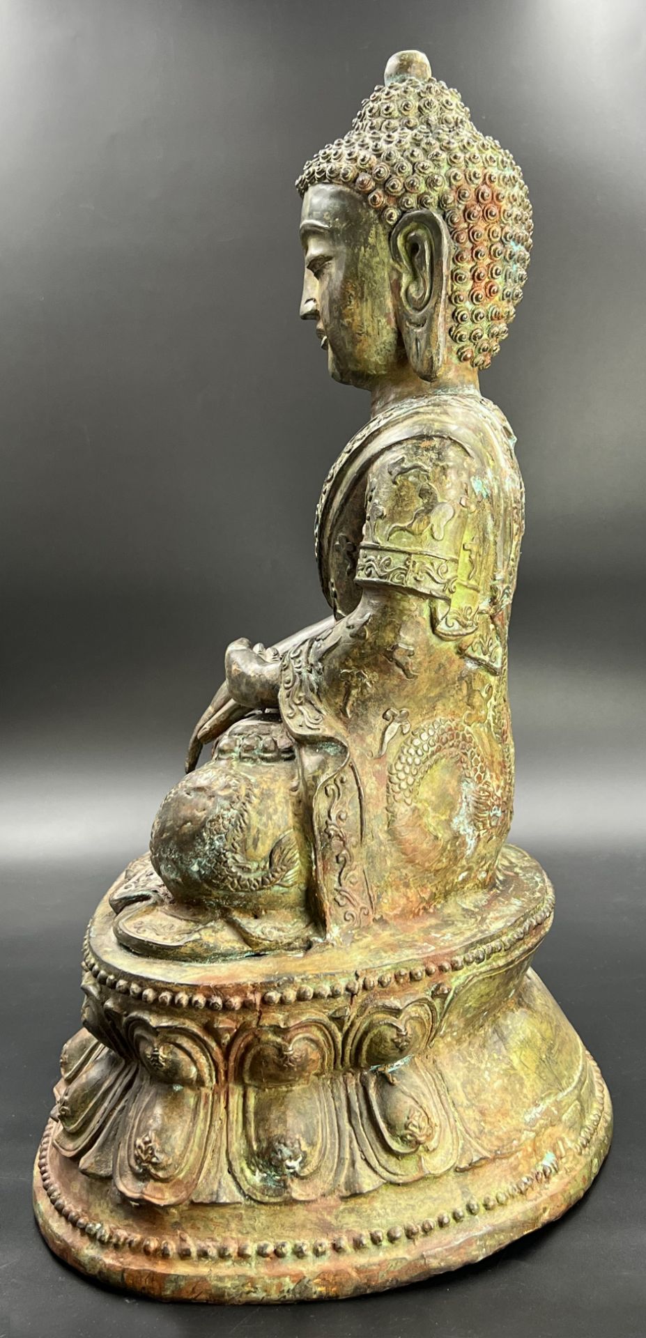 Buddha. Siddhartha Gautama. China. Bronze. Um 1900. - Bild 6 aus 10