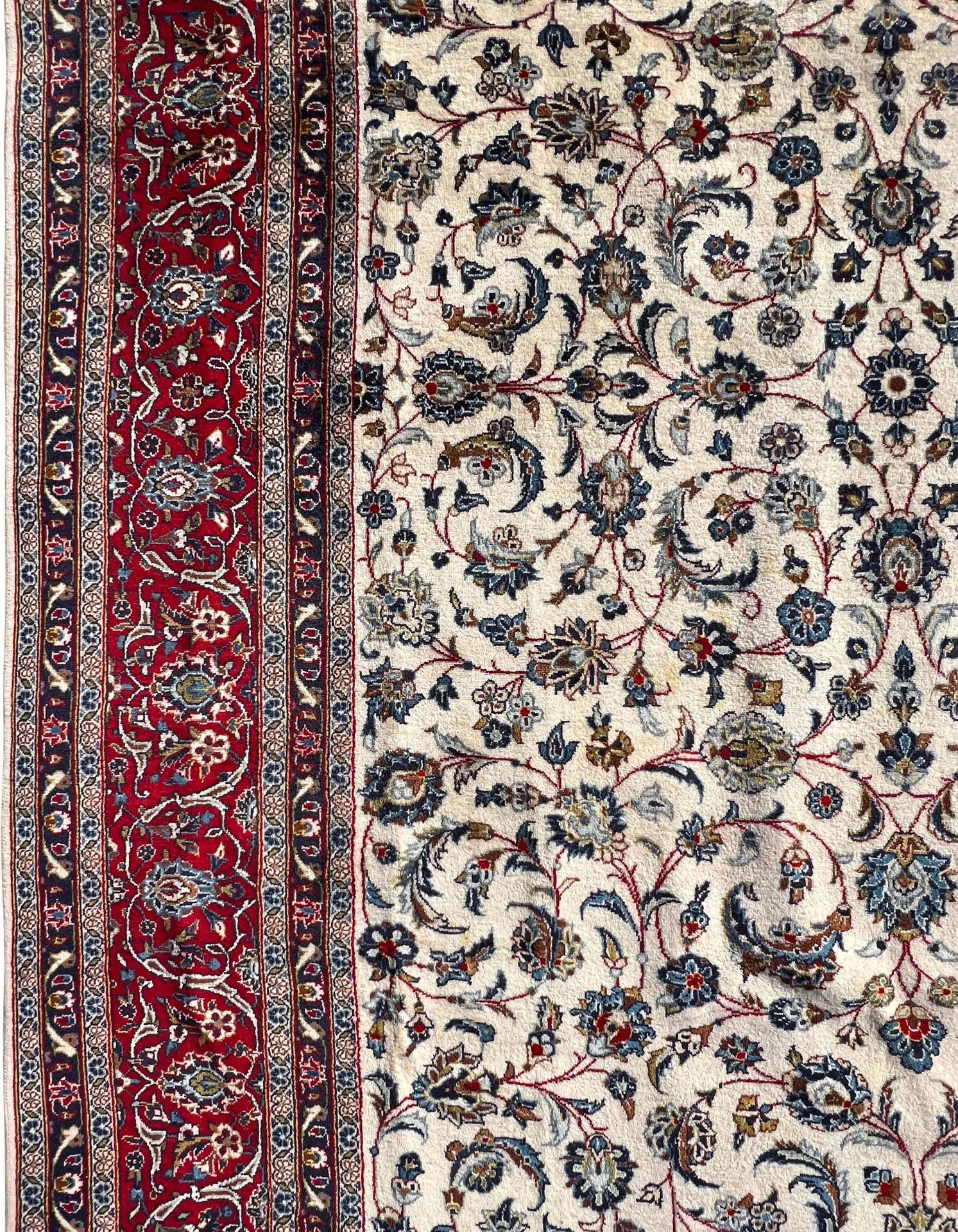 Keshan carpet. Oriental carpet. - Image 6 of 19