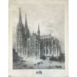 Bernhard K.J. MANNFELD (1848 - 1925). Cologne Cathedral. 1824.