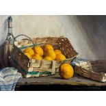 Karl HAYD (1882 - 1945). Still life. "Oranges in a basket". 1942.