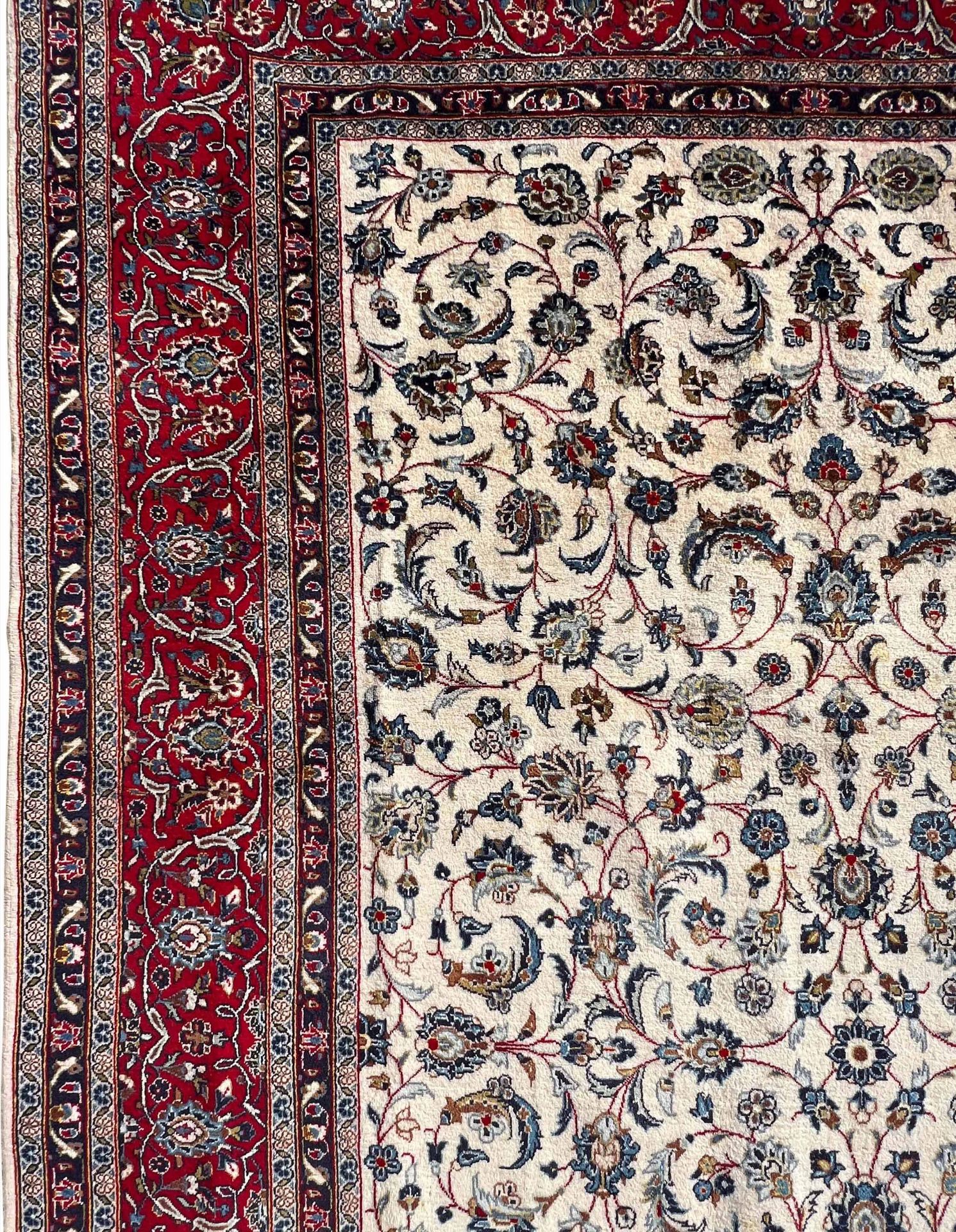Keshan carpet. Oriental carpet. - Image 9 of 19