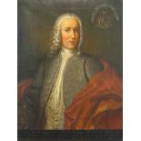 UNSIGNIERT. Ahnenporträt. Johann Jacob von Zwierlein (1699 - 1772).