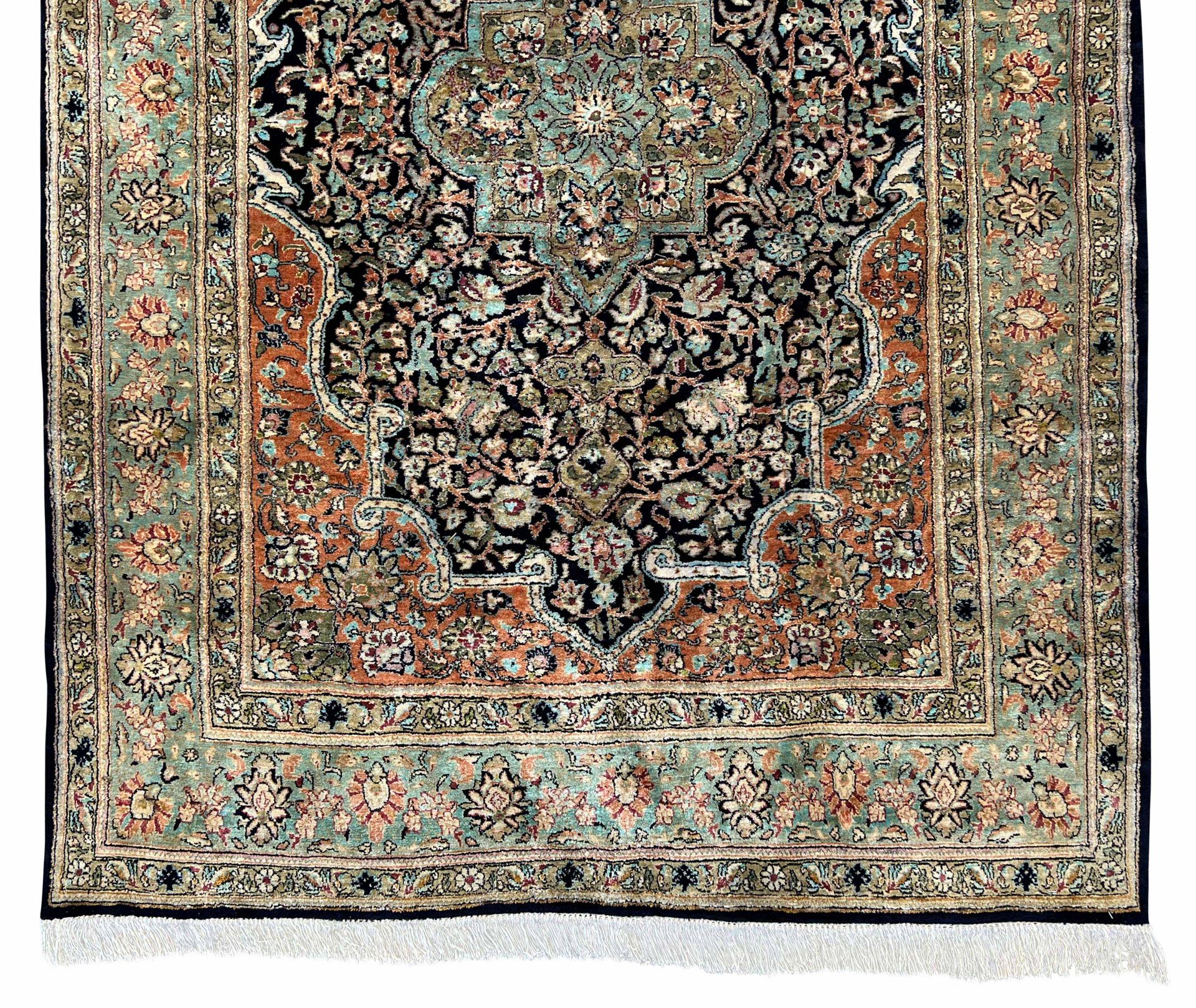 Ghom silk. Oriental carpet. Circa 1970. - Image 4 of 12