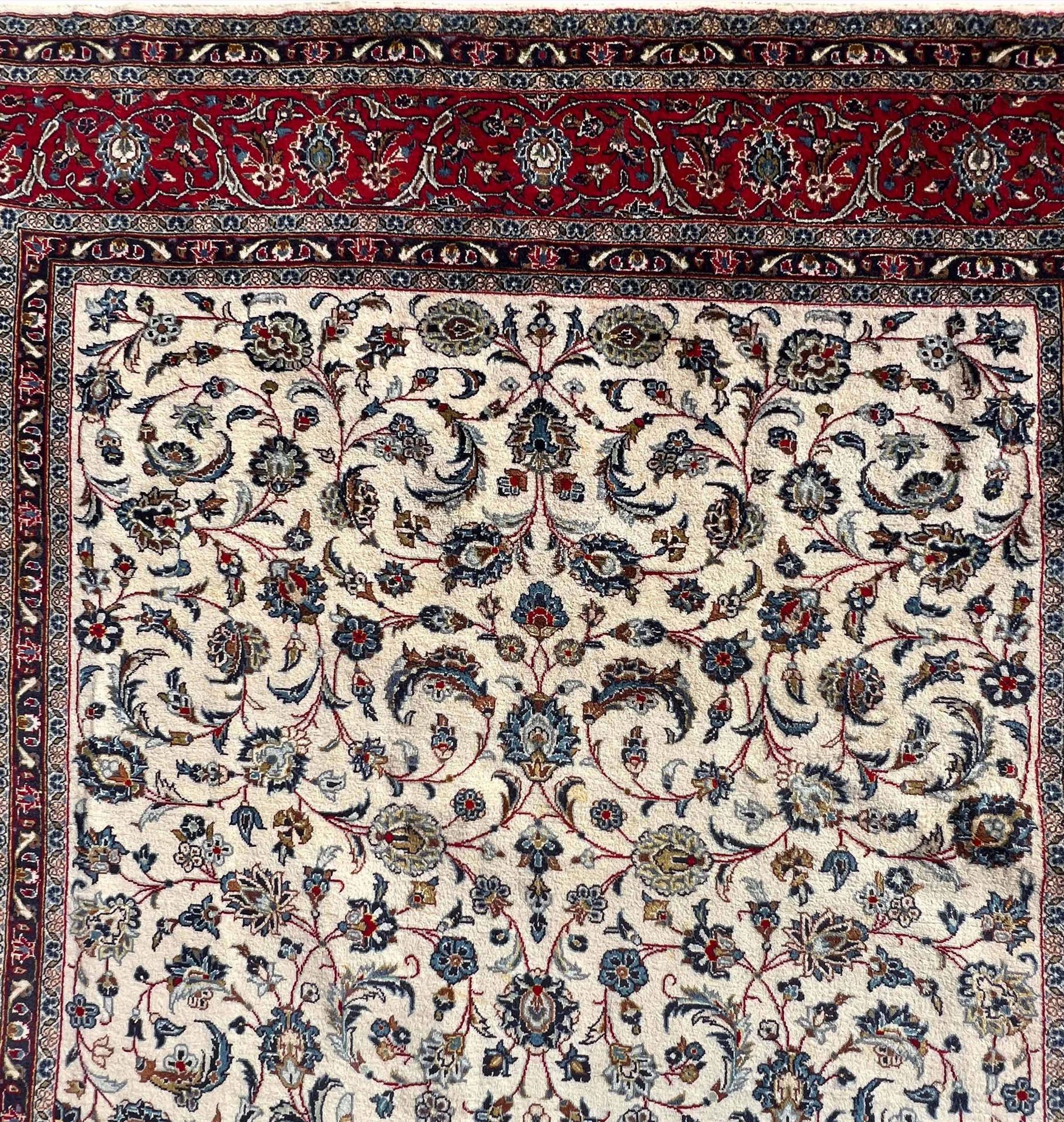 Keshan carpet. Oriental carpet. - Image 13 of 19