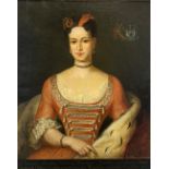 UNSIGNED. Ancestral portrait. Baronissa de Zwierlein (1718 - 1797).