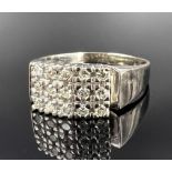 Ladies' ring. 585 white gold with diamonds.