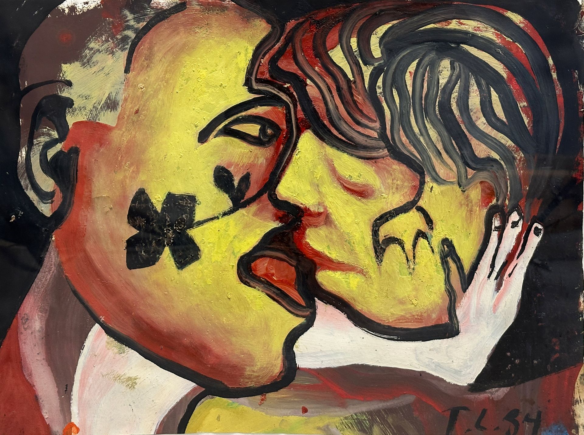 ARTIST UNKNOWN TO US (XX - XXI). Kissing lovers. 1994.