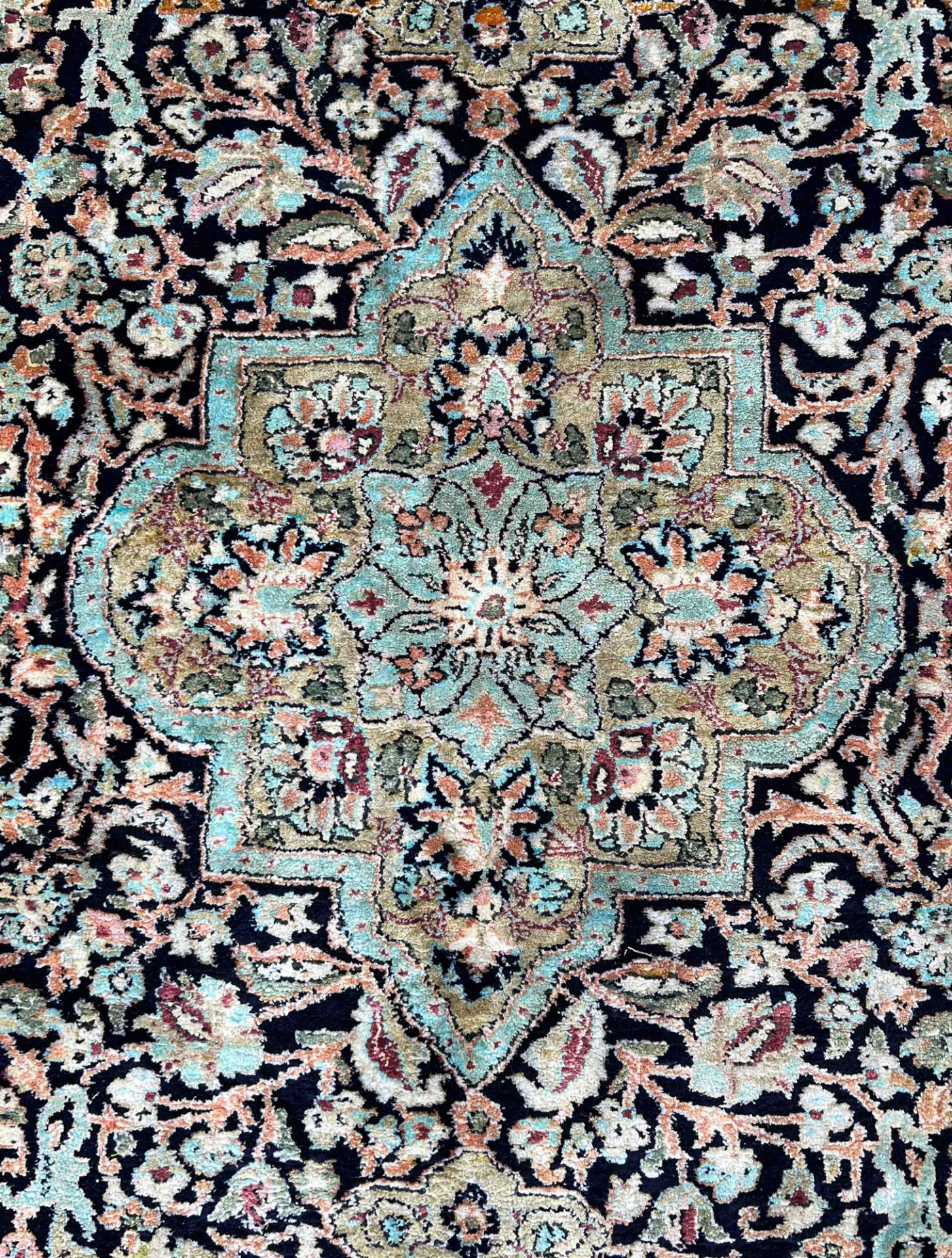 Ghom silk. Oriental carpet. Circa 1970. - Image 7 of 12
