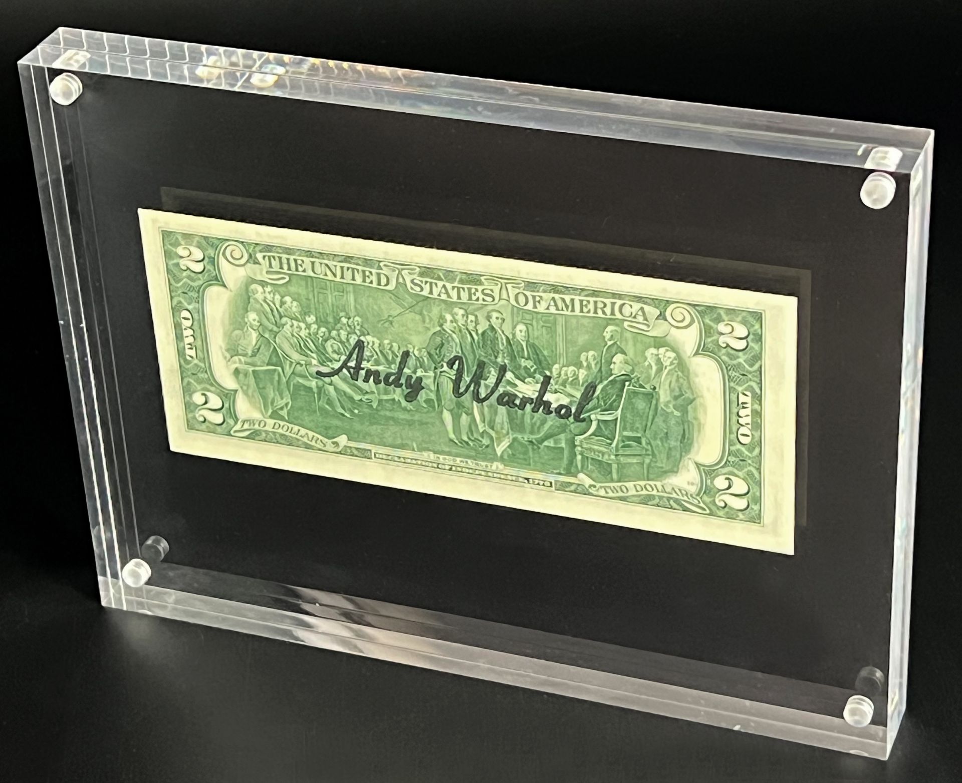 Andy WARHOL (1928 - 1987). Signed 2-dollar banknote. - Image 8 of 9