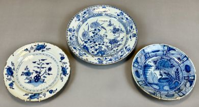 Three antique plates. Porcelain. China. 18th century.