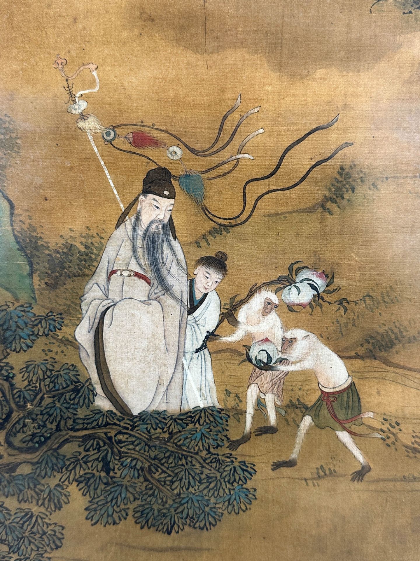 JIAO Bingzhen (1606 - 1687) zugeschrieben. Pfirsich und Glücksverheißung. - Bild 4 aus 6