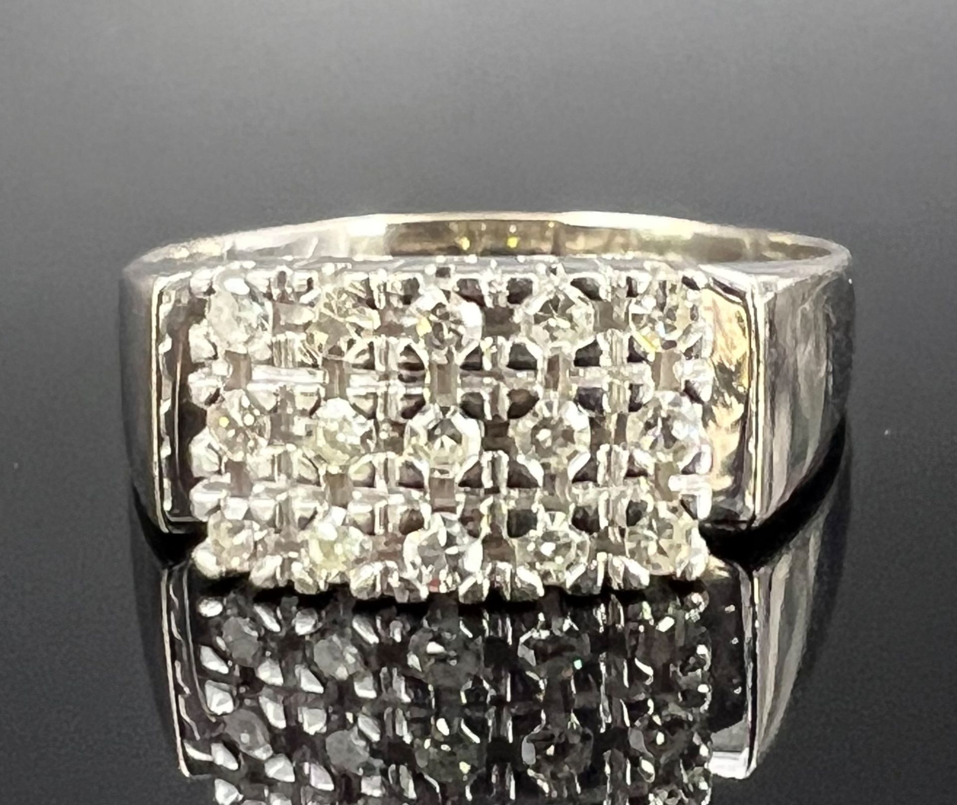 Ladies' ring. 585 white gold with diamonds. - Image 2 of 7