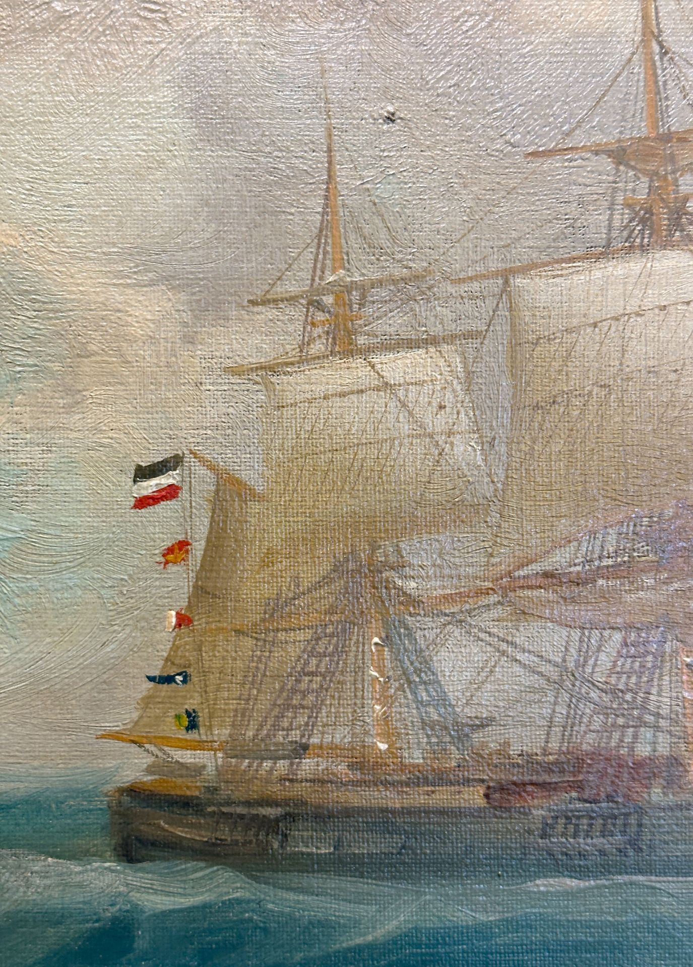 Alfred JENSEN (1859 - 1935). Sailing ships. 1908. - Image 7 of 9