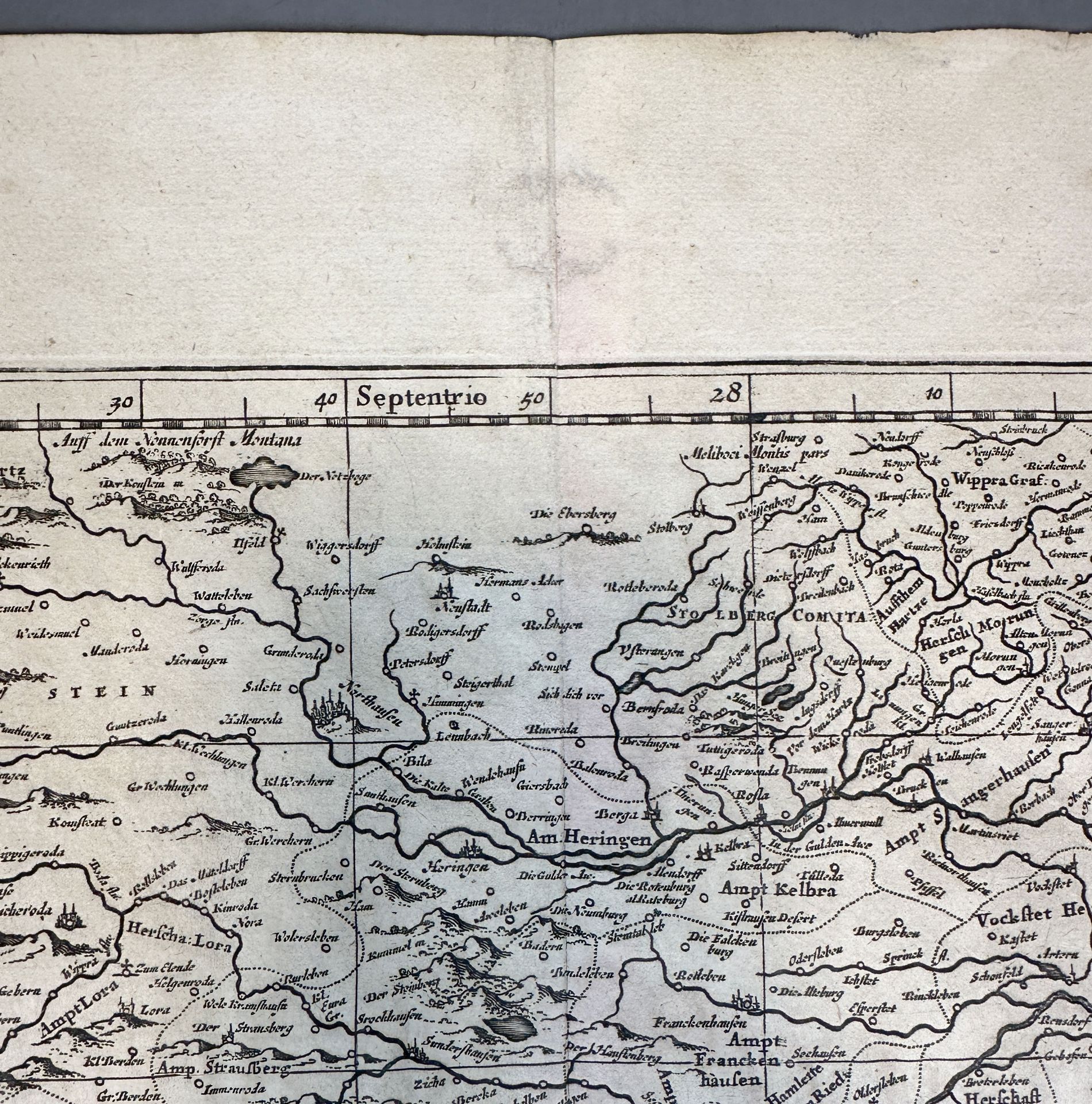 Henricus HONDIUS (XVII). Antique map. Thuringia. "Thuringia Landgraviatus". - Image 6 of 7