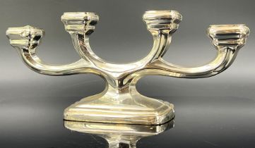 4-armed silver candlestick. Kühn Brothers. 925 Sterling. 1930s.