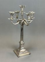 Impressive 5-flame girandole. 800 silver.