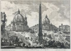Giovanni Battista PIRANESI (1720 - 1778). "Veduta della Piazza del Popolo".