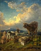 Eugène VERBOECKHOVEN (1798/99 - 1881) nach. Weidetiere in Landschaft.