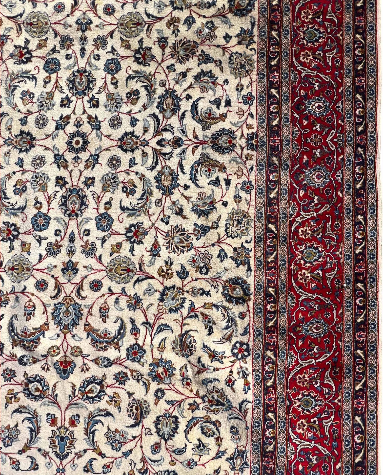 Keshan carpet. Oriental carpet. - Image 8 of 19