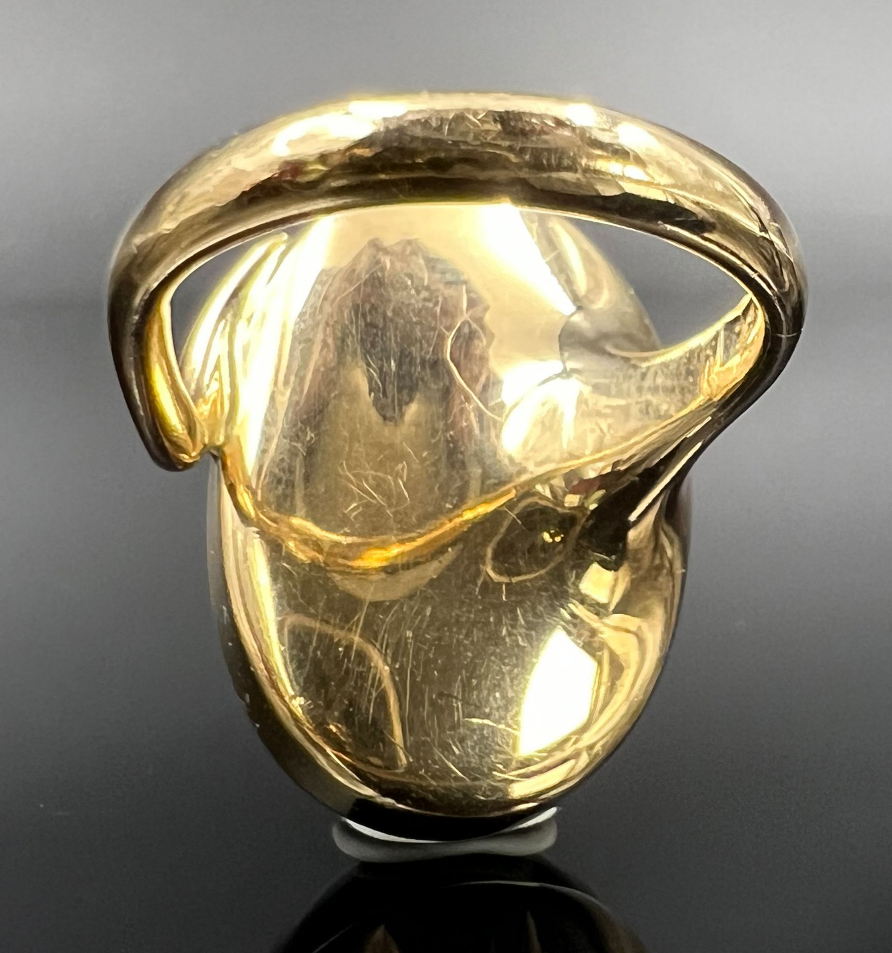 Ladies' ring. Bent GABRIELSEN (1928 - 2014). 585 yellow gold. 1 tourmaline. Denmark. - Image 3 of 8