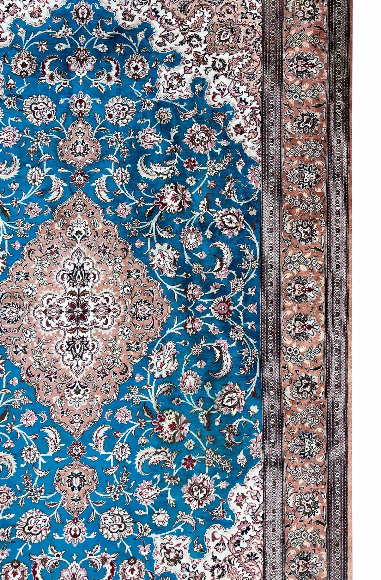 Ghom oriental rug. Silk. Signed. - Image 6 of 17