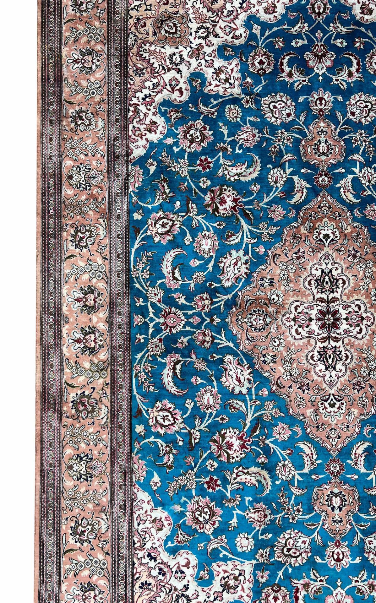 Ghom oriental rug. Silk. Signed. - Image 4 of 17