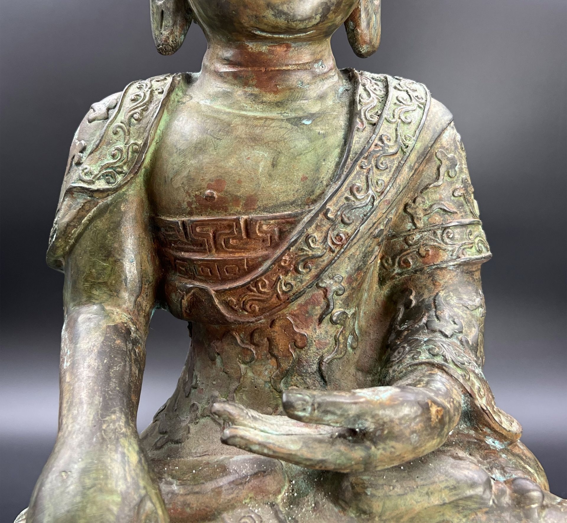 Buddha. Siddhartha Gautama. China. Bronze. Um 1900. - Image 3 of 10