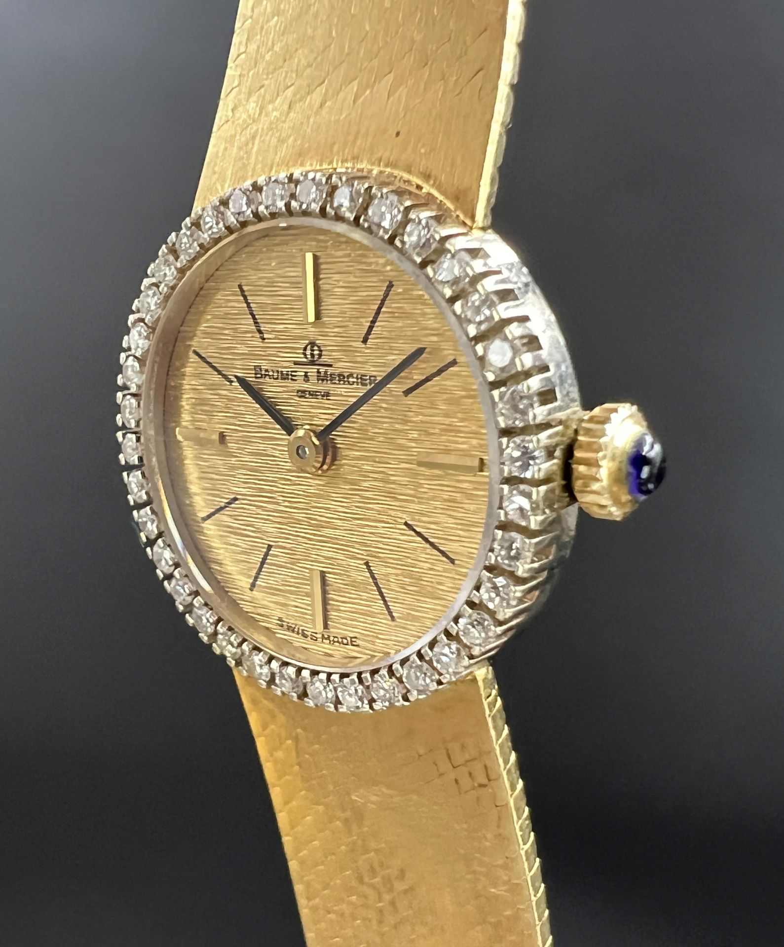 Baumen & Mercier ladies' wristwatch. 750 yellow gold with diamonds. - Image 2 of 8