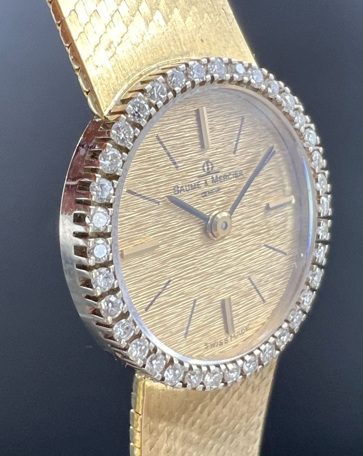 Baumen & Mercier ladies' wristwatch. 750 yellow gold with diamonds. - Image 3 of 8