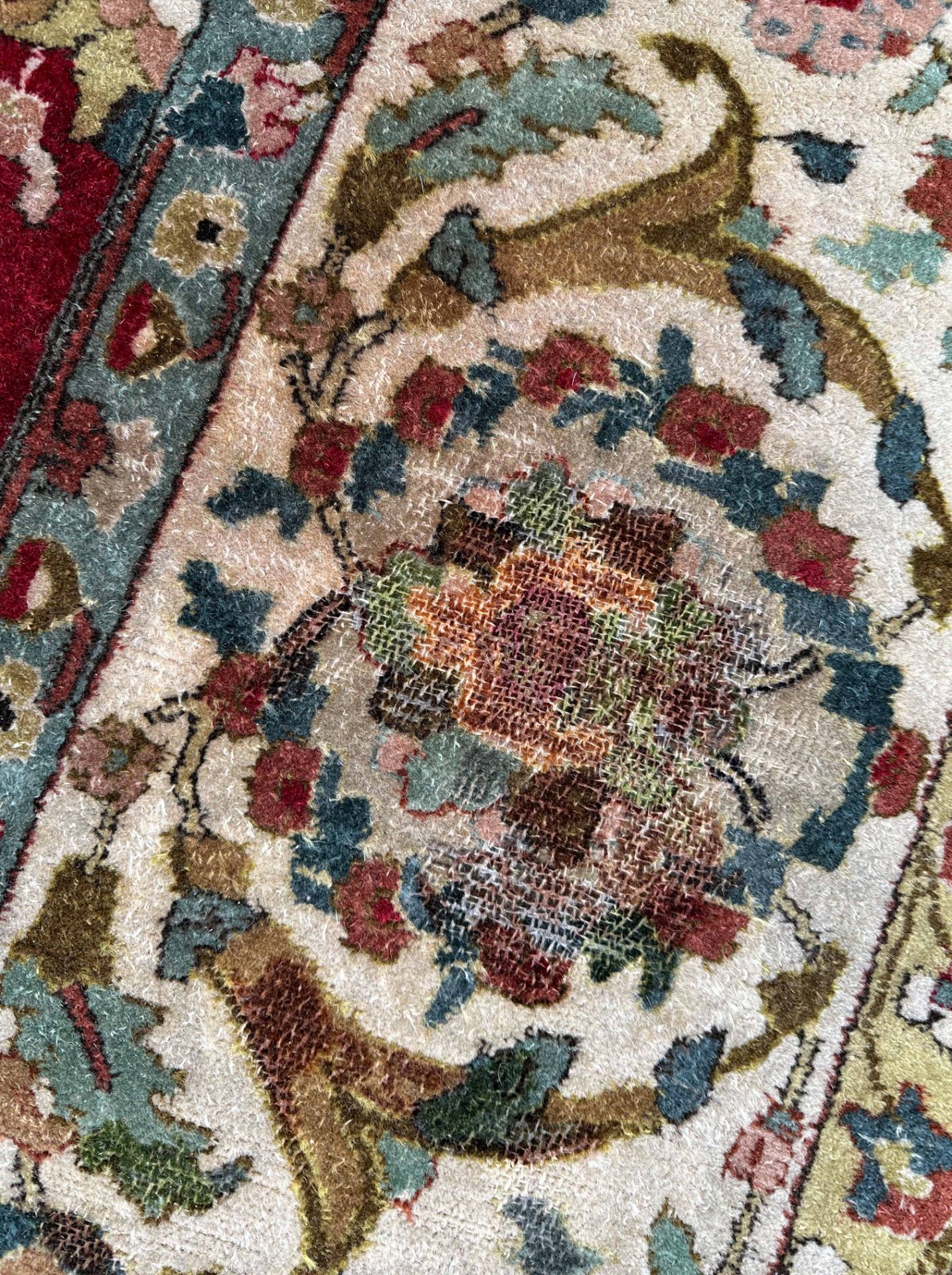 Tetex. Handmade taffeta carpet. Circa 1920. - Image 5 of 12