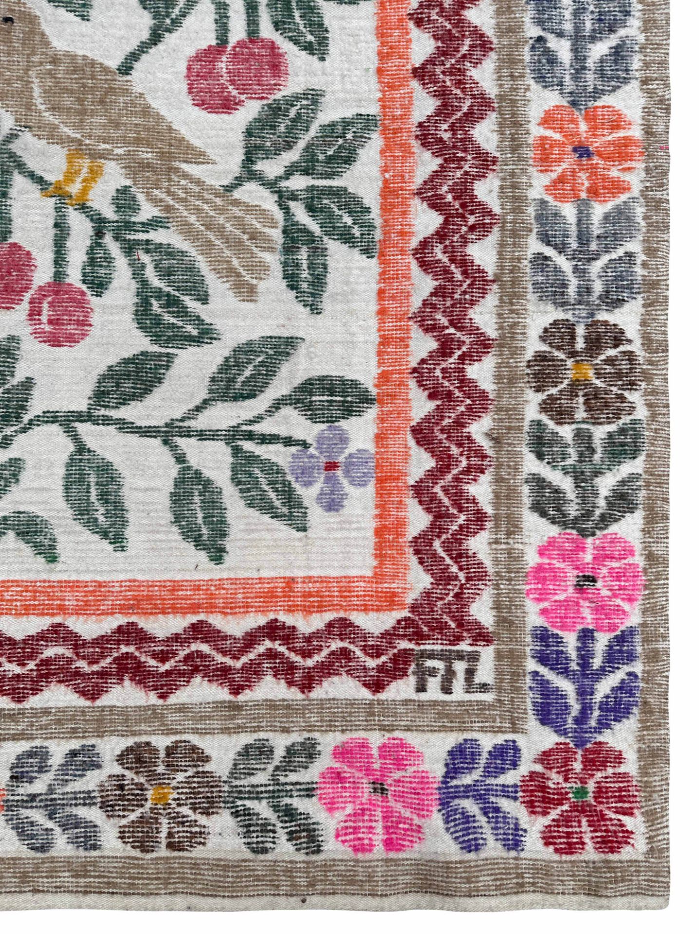 Artistic carpet. Flatweave. Mid 20th century. - Image 3 of 9