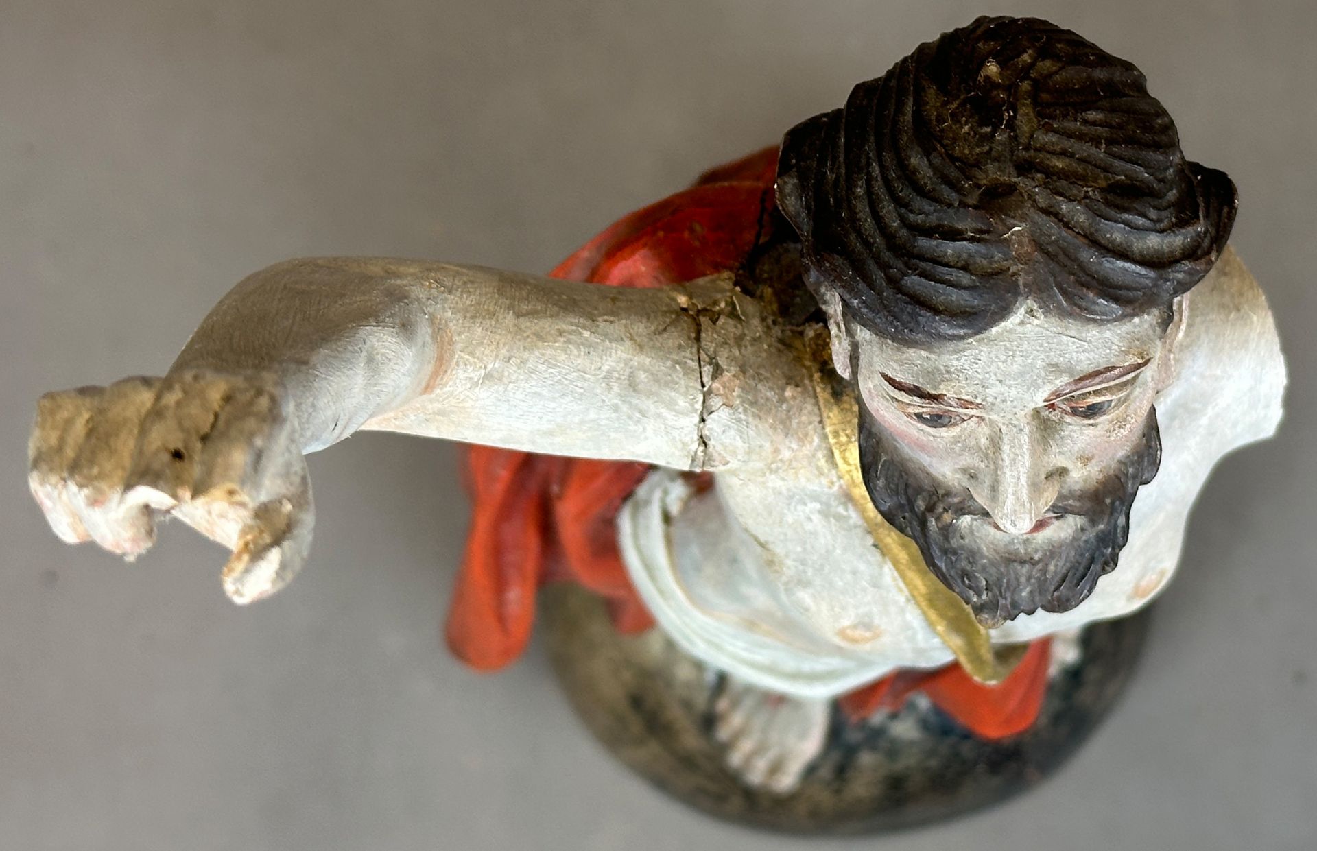 Wooden figure. Jesus Christ risen from the dead. 19th century. South Germany. - Image 5 of 11
