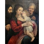 Peter Paul Rubens (1577 - 1640) Copy after. "The Holy Family with St Anne".