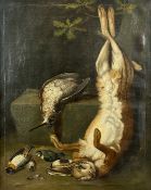 Jan WEENIX (1640/41 - 1719) in der Art von. Stillleben mit totem Hasen und Federvieh.