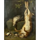 Jan WEENIX (1640/41 - 1719) in the manner of. Still life with dead hare and poultry.