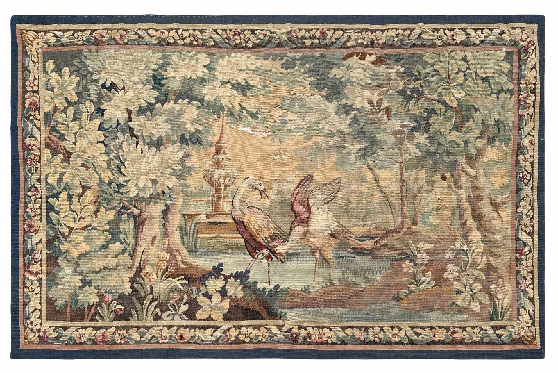 Tapestry. Europe. 20th century. Pair of birds.