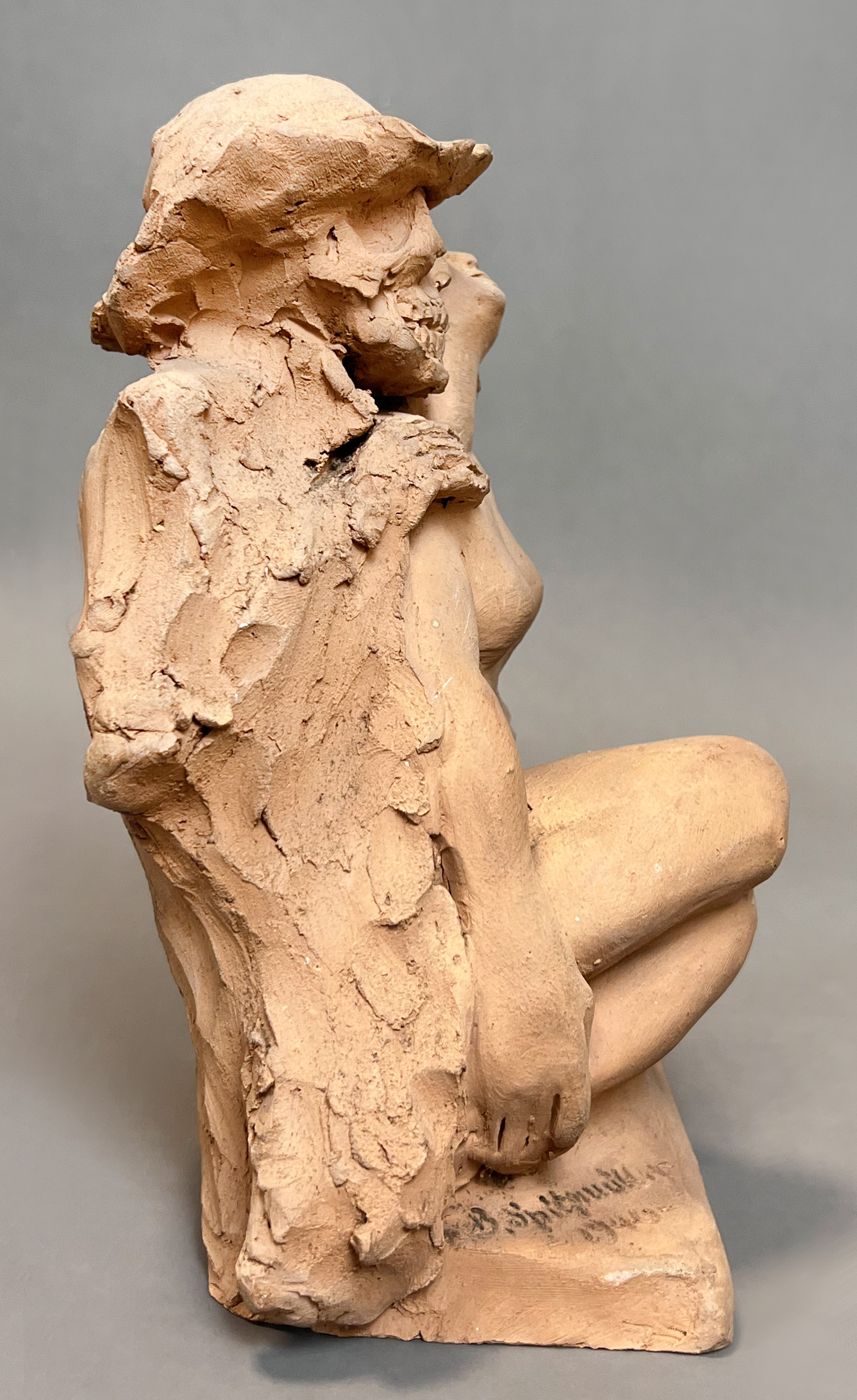 Bernhard SPITZMÜLLER (1892 - 1961). Terracotta figures. "Death and the girl". - Image 4 of 9