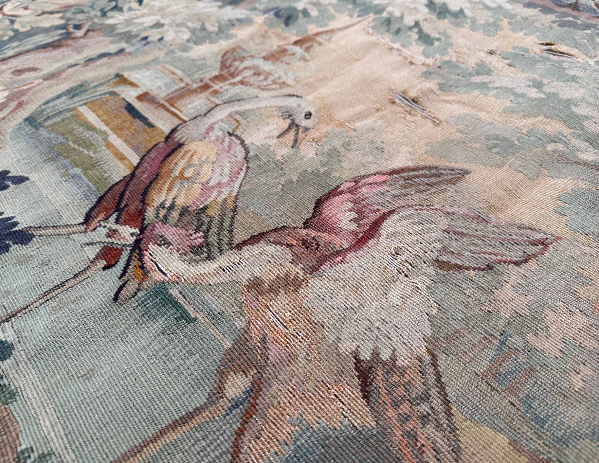 Tapestry. Europe. 20th century. Pair of birds. - Image 10 of 11