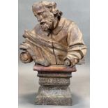 Wooden figure. Apostle Peter. 2nd half of the 17th century. South Germany.