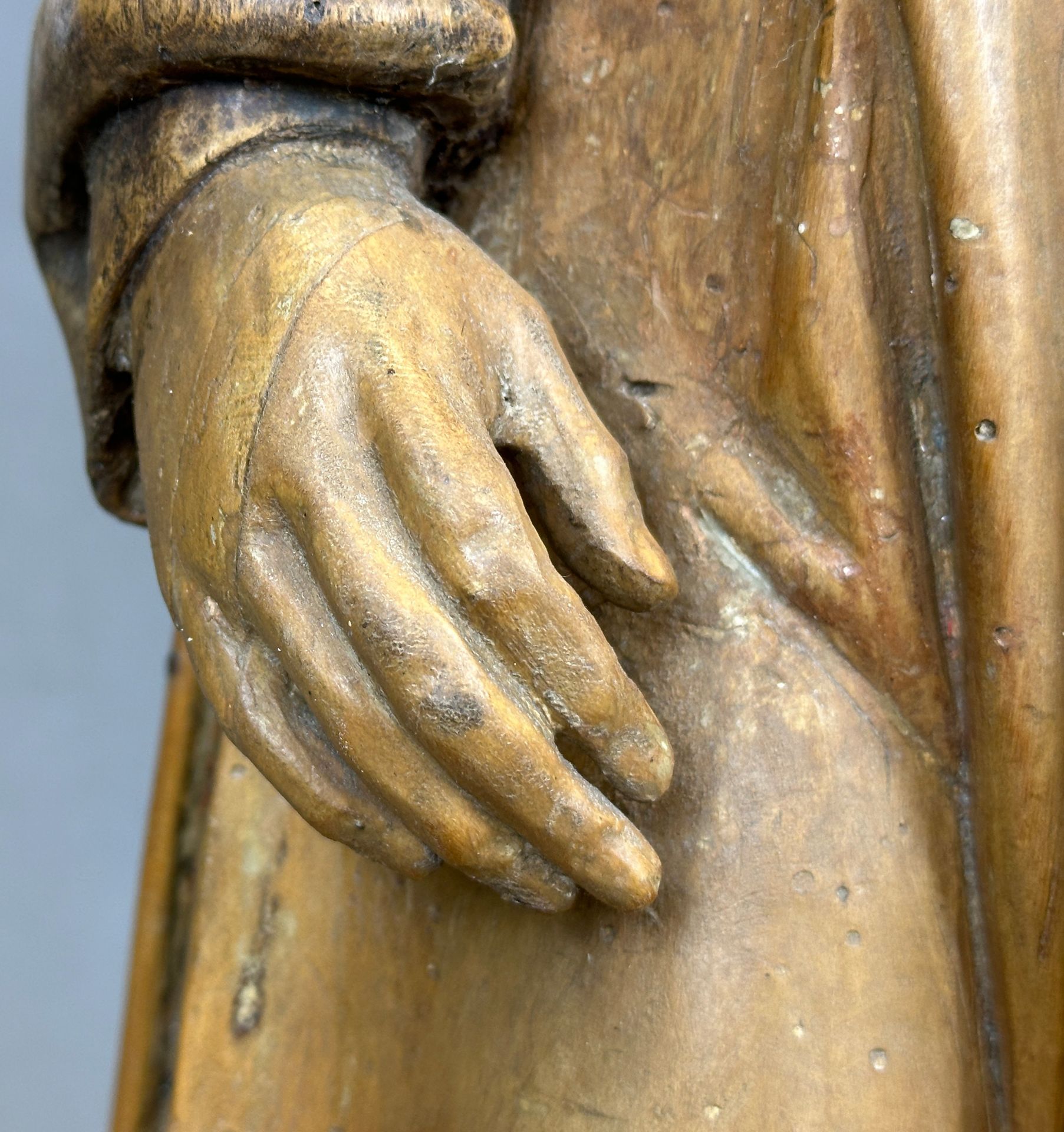 Wooden figure. Monk with book. Last third of the 17th century. South Germany. - Image 6 of 9