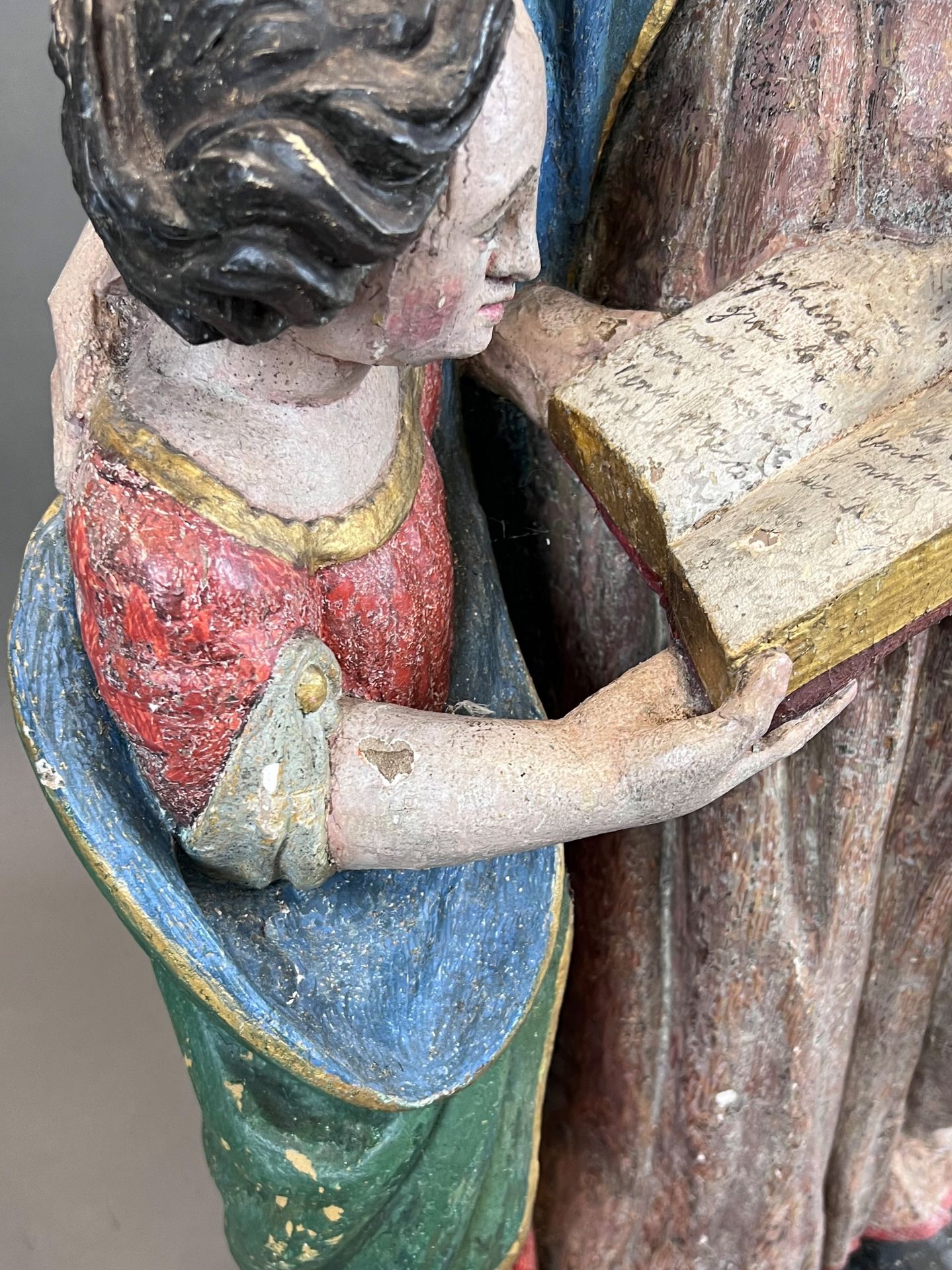 Holzfigur. Hl. Anna mit Maria. Um 1700. Süddeutschland. - Bild 12 aus 13