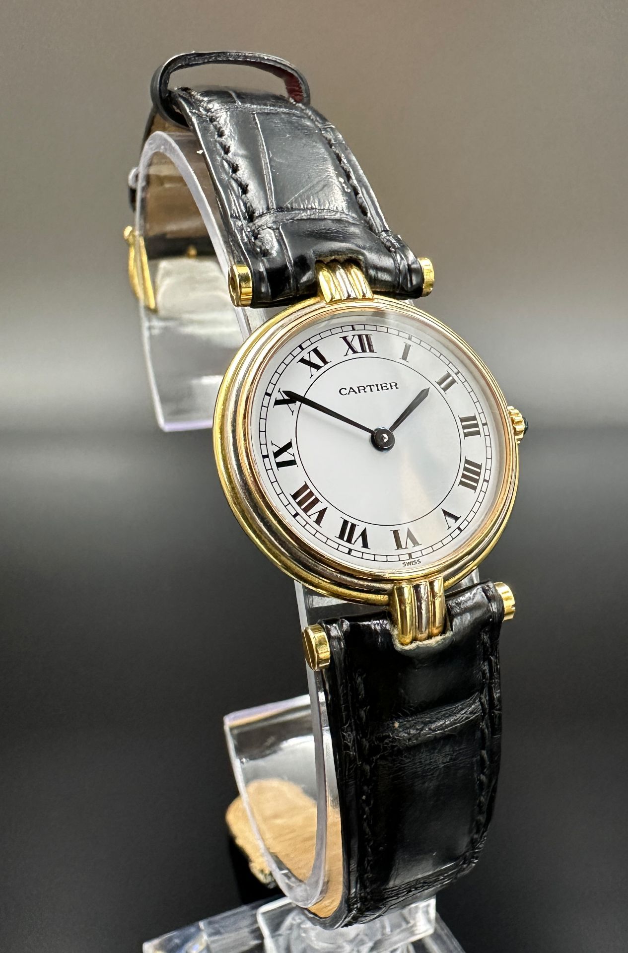 CARTIER Vendome Trintity. Damenarmbanduhr. 750 Gelbgold. Quarz. Paris. - Bild 2 aus 9