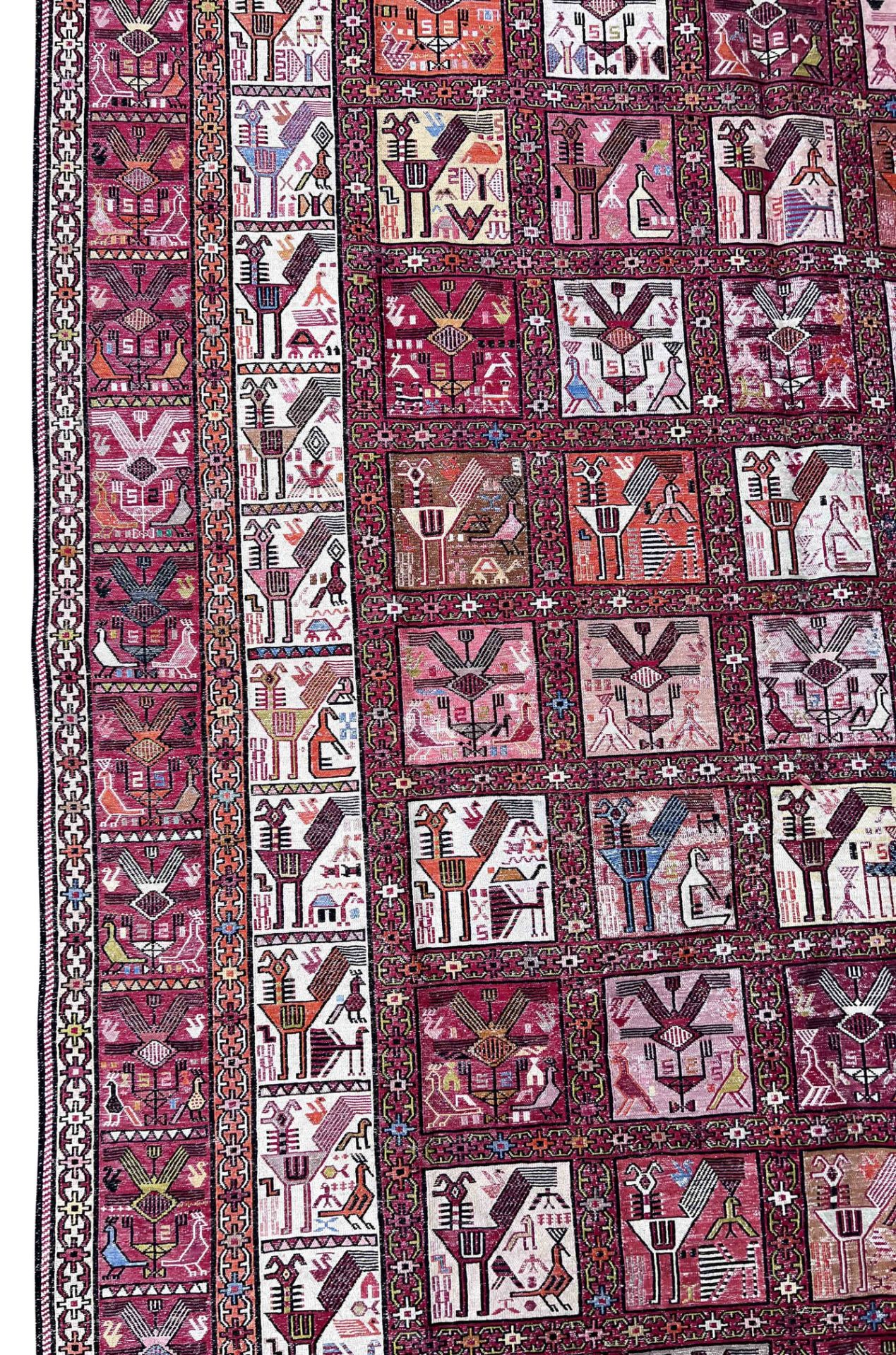 Sumakh. Silk. Oriental carpet. 2nd half of the 20th century. - Image 4 of 14