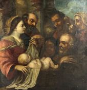 Jacopo PALMA IL GIOVANE (c.1544/48 - 1628) aus dem Umkreis. "Anbetung der Hirten". Italien.