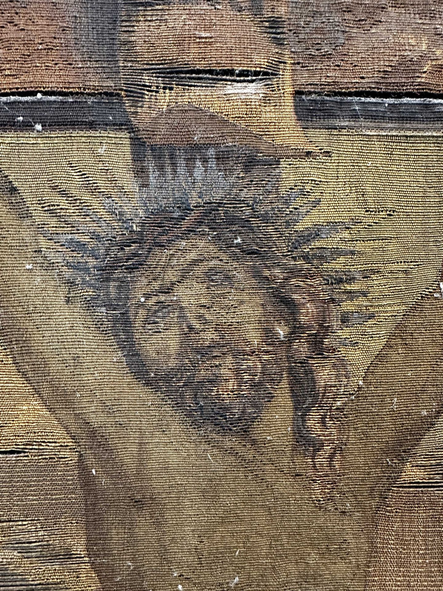 Tapestry. Probably 17th century. Jesus on the cross. ''Brugg''. - Image 7 of 11