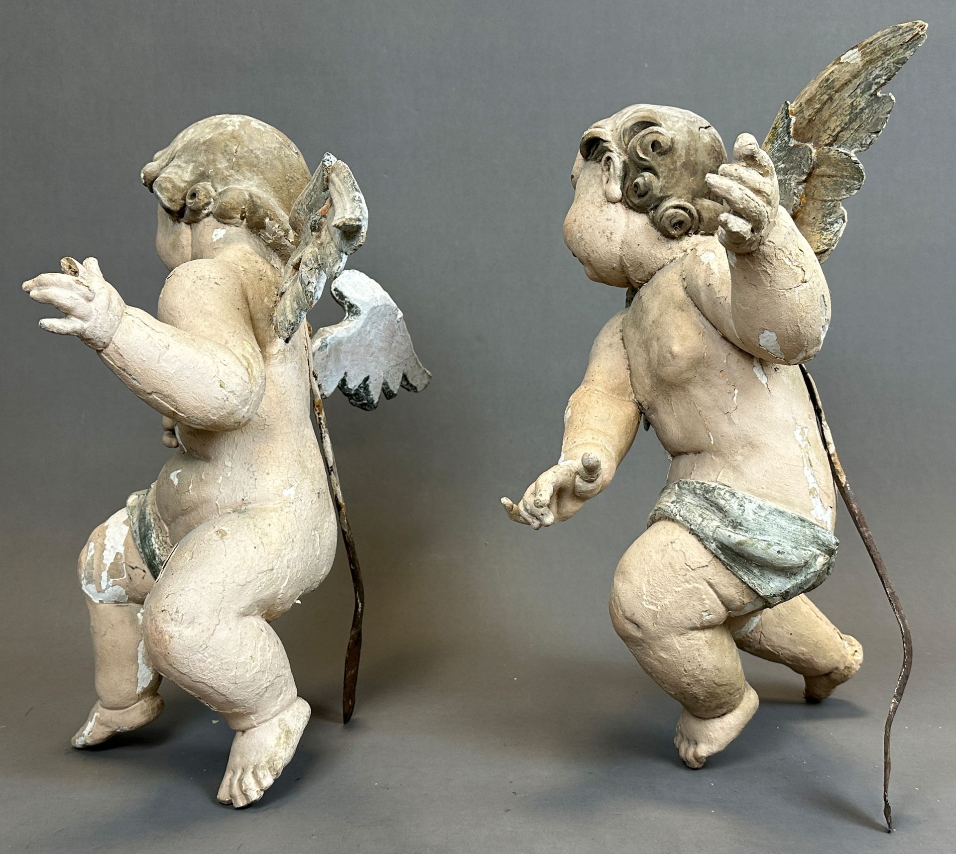 Two baroque putti. Wood. - Image 15 of 20