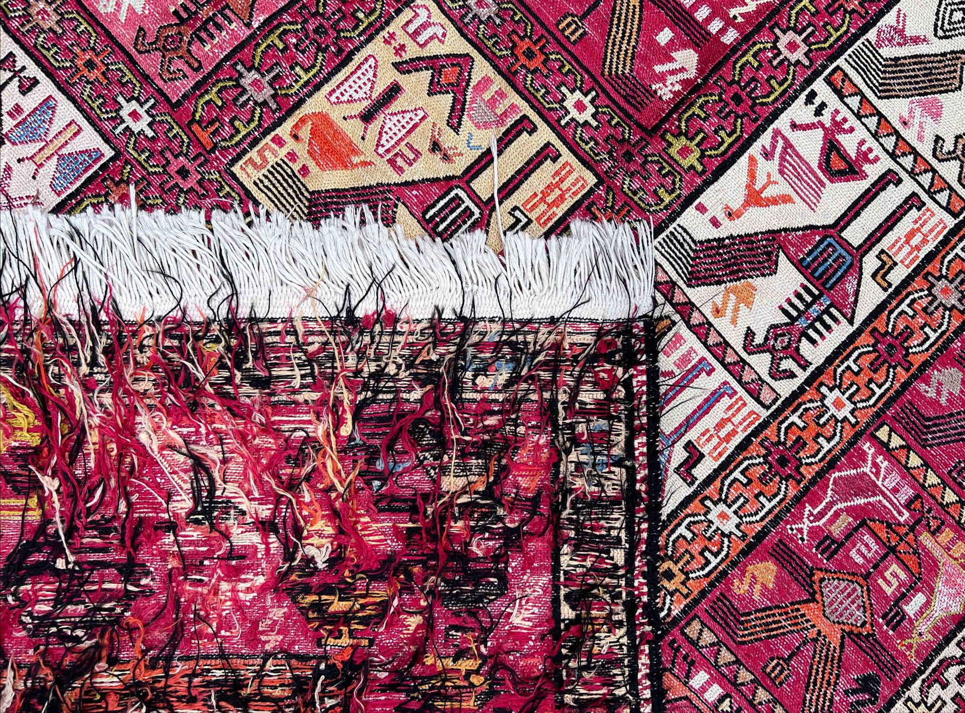 Sumakh. Silk. Oriental carpet. 2nd half of the 20th century. - Image 14 of 14