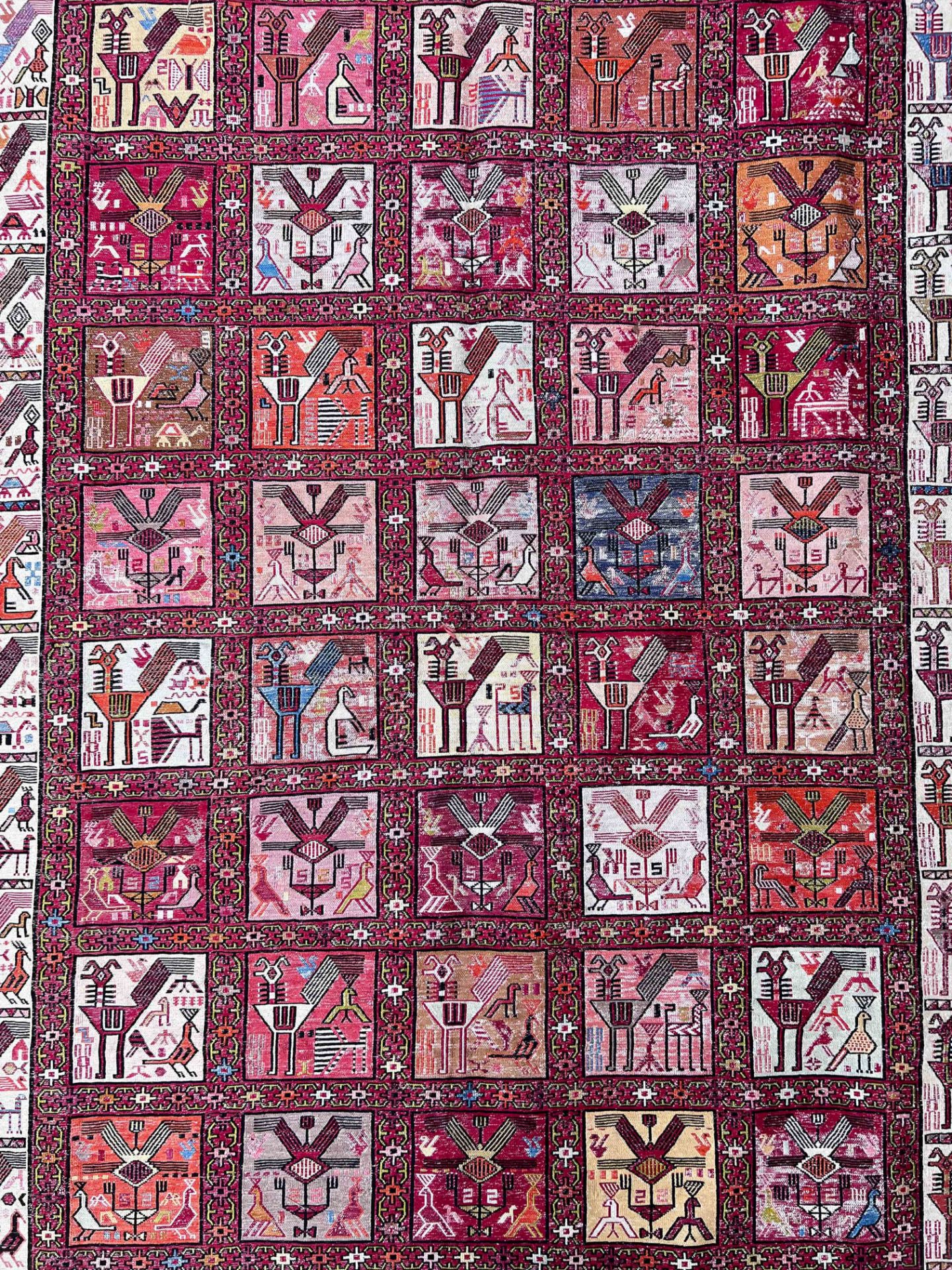 Sumakh. Silk. Oriental carpet. 2nd half of the 20th century. - Image 5 of 14