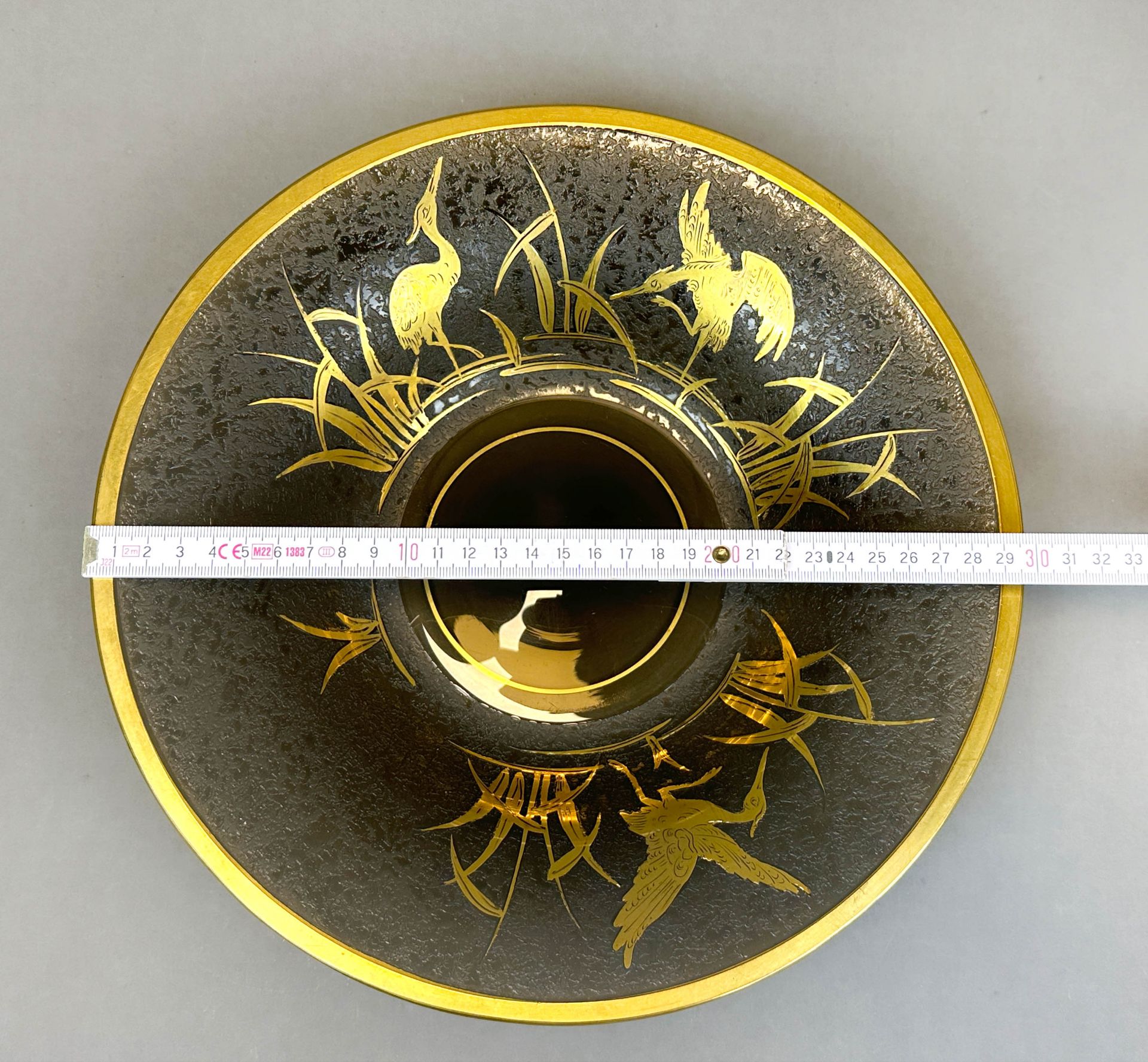 Round glass bowl.  Füger & Taube. 20th century. - Image 8 of 8