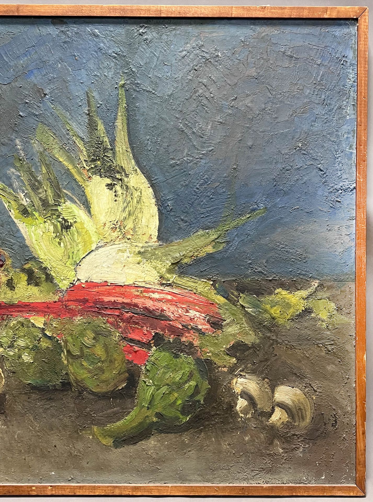 Luc GENOT (XX). Still life with vegetables. Dated 1963. - Image 4 of 9